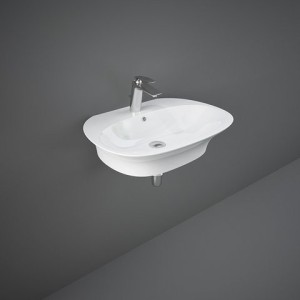 Lavabo ovale suspendu Sensation Blanc Alpino PROTEK Rak Ceramics RAK CERAMICS - 1