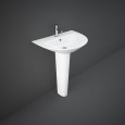 Oval wall-mounted washbasin Sensation MORWB5001AWHA White Alpino Rak Ceramics