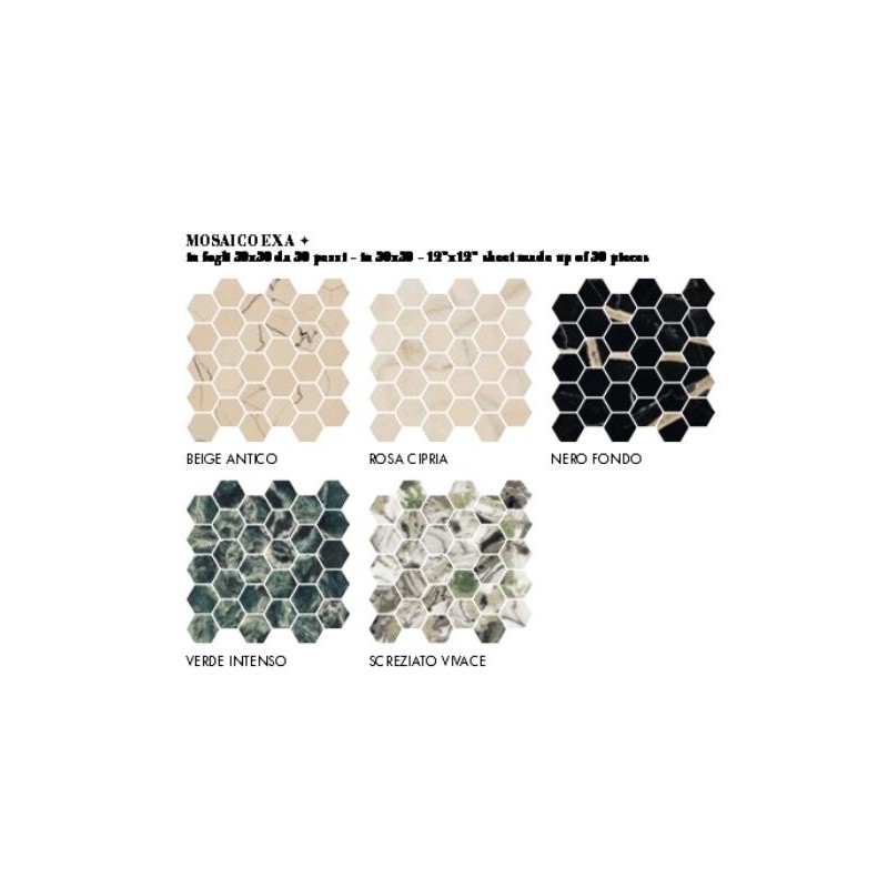 SOUND OF MARBLES NERO FONDO MOSAICO EXA - FIORANESE CERAMICHE M47MS1L FIORANESE CERAMICHE - 1