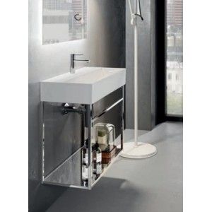 Flaminia 5059222 MINI TWIN 30 lavabo Ø 27 cm da appoggio, senza  troppopieno, colore bianco finitura lucido