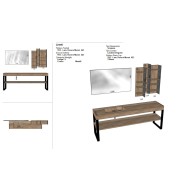 Mobile Bagno Composizione LIME 0 210cm Rovere Monet - AZZURRA Arredobagno AZZURRA GROUP - 2