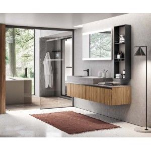 Elite Badezimmerschrank H200xB180,6xP50 cm Zusammensetzung ELI 08 - Hafro - Geromin