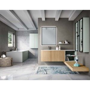 Elite Badezimmerschrank H200xB155,3xP50 cm Zusammensetzung ELI 09 - Hafro - Geromin