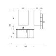 STR8 Badezimmerschrank H200xB155,6xP56 cm Zusammensetzung STR 10 - Hafro - Geromin