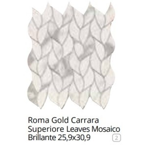 ROMA GOLD CARRARA SUPERIORE LEAVES MOSAIC 25,9X30,9 - fQMR Fap Ceramiche FAP CERAMICHE - 1