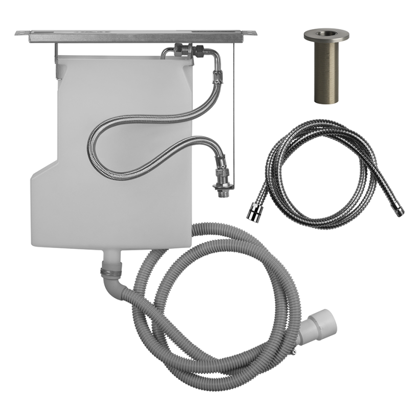 Système de récupération d'eau BATH316 pour flexible de douche bord de  baignoire, installation sur muret GESSI