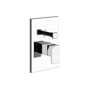 RETTANGOLO SHOWER External part 2-way wall-mounted shower mixer with automatic bathroom/shower diverter GESSI