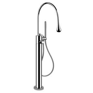 GOCCIA External part High flow thermostatic freestanding stand outside the bathtub with GESSI hand shower