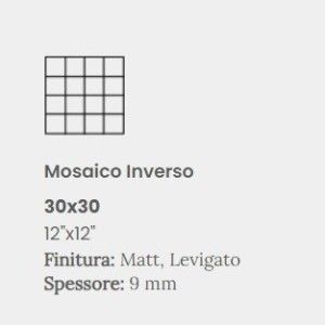 Tibur MOSAIC Inverso Grigio Vein Matt 30x30 - CERDOMUS 97767 CERDOMUS - 1