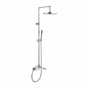 MYAMIX CRYSTAL External shower Mixer with tube, shower head and shower set duplex 48537-D BONGIO RUBINETTERIE - 1