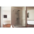 Pharo Fixed Shower Screen from 100cm Chrome Crystal 6mm Transparent FORTE BOX DOCCIA - 1